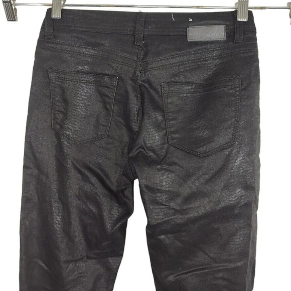 Lola Jeans Celina Black Snakeskin Print Skinny Pants Women Size 2 Pockets - Picture 5 of 10